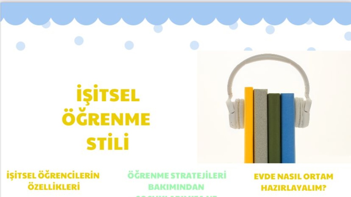 ÖĞRENME STİLLERİ ENVANTERİ VELİ BİLGİLENDİRME BROŞÜRÜ